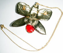 Load image into Gallery viewer, GOLD TRIM - Real Orchid Flower Jewellery - One Of A Kind (20)
