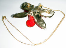 Load image into Gallery viewer, GOLD TRIM - Real Orchid Flower Jewellery - One Of A Kind (20)
