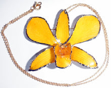 Load image into Gallery viewer, Gold Trim Real Orchid Flower Jewellery - One Of A Kind (38)
