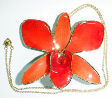 Load image into Gallery viewer, Gold Trim Real Orchid Flower Jewellery - One Of A Kind (39)
