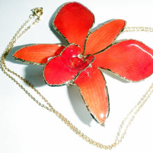 Load image into Gallery viewer, Gold Trim Real Orchid Flower Jewellery - One Of A Kind (39)
